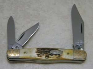 Case XX SS USA 7 Dot (1983) Stag 5383 Scrolled Bolsters Whittler Knife