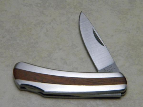 Klein Tools, Inc. Japan 44033 Stainless & Wood Lockback Knife