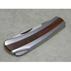 Klein Tools, Inc. Japan 44032 Stainless & Wood Lockback Knife in Box