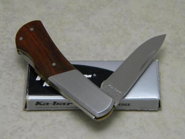 Ka-Bar Cleveland Ohio 2704 Stainless Japan Wood Lockback Knife in Box c.1966-1982 Ka-Bar Cleveland Ohio 2704 Stainless Japan Wood Lockback Knife in Box c.1966-1982