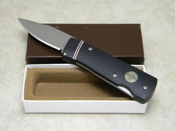 Bench Mark Knives USA Black Rolox System Slide Open Knife in Box Bench Mark Knives USA Black Rolox System Slide Open Knife in Box