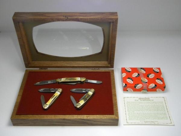 Case XX SS USA 10 Dot (1980) Stag 53131 52131 5394 75th Anniversary Canoe Knife Set in Box Case XX SS USA 10 Dot (1980) Stag 53131 52131 5394 75th Anniversary Canoe Knife Set in Box