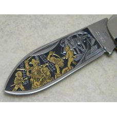 Case 1975 Shaw Leibowitz Gold Etch John Paul Jones Commemorative 6250 Elephant Toe Sunfish Knife