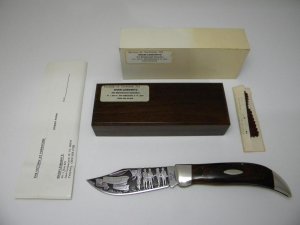 Case 1973 Shaw Leibowitz Silver Etch Victory at Yorktown Commemorative P172 Buffalo Clasp Knife