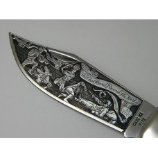 Case 1973 Shaw Leibowitz Silver Etch The Shot Heard Round the World P172 Buffalo Clasp Knife Case 1973 Shaw Leibowitz Silver Etch The Shot Heard Round the World P172 Buffalo Clasp Knife