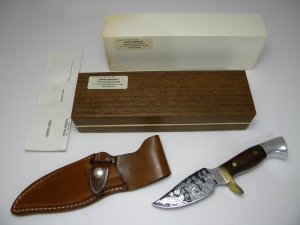 Westmark USA 703 Shaw Leibowitz Silver Etch Patrick Henry Fixed Blade Sheath Knife in Box