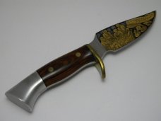 Westmark USA 703 Shaw Leibowitz Gold Etch Declaration of Independence Fixed Blade Sheath Knife
