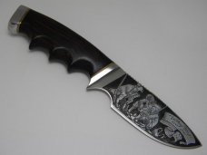Gerber USA Shaw Leibowitz Silver Etch Valley Forge Ebony Wood Fixed Blade Sheath Knife in Box