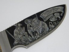 Gerber USA Shaw Leibowitz Silver Etch Valley Forge Ebony Wood Fixed Blade Sheath Knife in Box