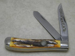 Schrade + USA 1982 NKCA Stag Trapper Knife
