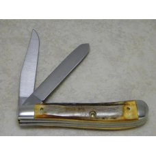 Schrade + USA 1982 NKCA Stag Trapper Knife Schrade + USA 1982 NKCA Stag Trapper Knife