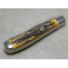 Schrade + USA 1982 NKCA Stag Trapper Knife Schrade + USA 1982 NKCA Stag Trapper Knife