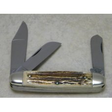 Fight'n Rooster Germany Stag 1985 Flint River Knife Club Cigar Stockman Knife Fight'n Rooster Germany Stag 1985 Flint River Knife Club Cigar Stockman Knife