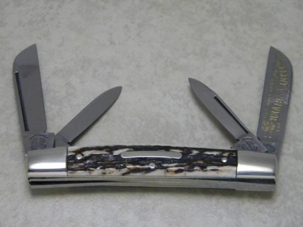 Fight'n Rooster Germany Stag 1984 Flint River Knife Club Congress Knife Fight'n Rooster Germany Stag 1984 Flint River Knife Club Congress Knife