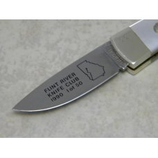 Boker Solingen Germany Stainless Tree Brand Pearl 1990 Flint River Knife Club Lockback Knife Boker Solingen Germany Stainless Tree Brand Pearl 1990 Flint River Knife Club Lockback Knife