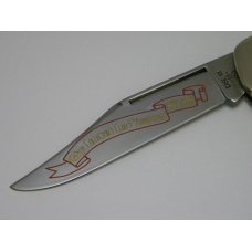 Case XX SS USA Bone 1986 Case Collector's Club 5th Anniversary 6165 Folding Hunter Knife & Plaque