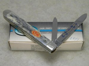 Case XX USA 1987 Black Bone BL2019 SS Case Collectors Club Slimline English Jack Knife in Box
