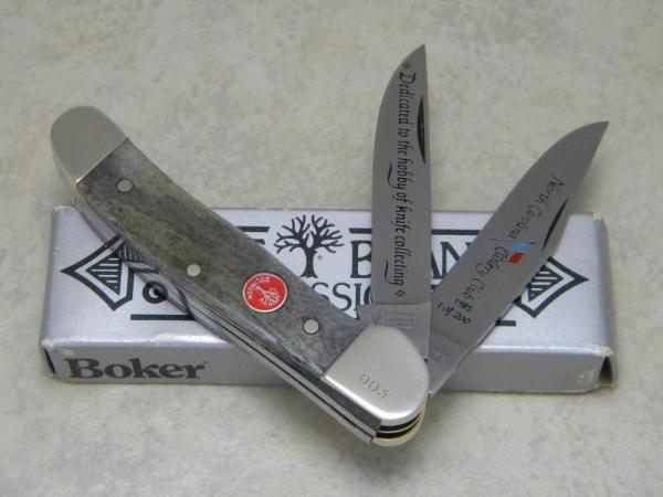 Boker Solingen Germany Stainless Bone 1985 North Carolina Cutlery Club Copperhead Knife in Box Boker Solingen Germany Stainless Bone 1985 North Carolina Cutlery Club Copperhead Knife in Box