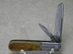 Remington UMC Made in USA Genuine Bone RB45 Long Pull Spay Blade Barlow Knife c.1930's