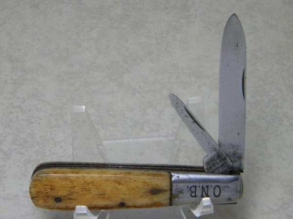 O.N.B. Barlow Germany Bone 2 Blade Barlow Knife c.1901-1913 O.N.B. Barlow Germany Bone 2 Blade Barlow Knife c.1901-1913