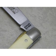 Schrade USA SC503 Bass Scrimshaw Linerlock Trapper Knife in Box c. 1980 Schrade USA SC503 Bass Scrimshaw Linerlock Trapper Knife in Box c. 1980