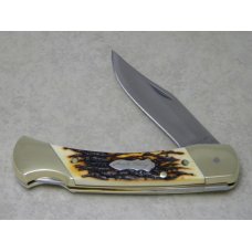 Schrade + USA LB8 Uncle Henry Staglon Papa Bear Lockback Knife & Pouch in Box Schrade + USA LB8 Uncle Henry Staglon Papa Bear Lockback Knife & Pouch in Box