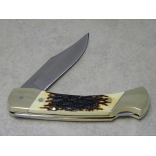 Schrade + USA LB8 Uncle Henry Staglon Papa Bear Lockback Knife & Pouch in Box Schrade + USA LB8 Uncle Henry Staglon Papa Bear Lockback Knife & Pouch in Box