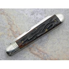 Schatt & Morgan File & Wire, 042229, English Jack, caramel worm groove bone handles Schatt & Morgan File & Wire, 042229, English Jack, caramel worm groove bone handles