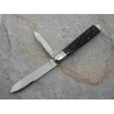 Schatt & Morgan File & Wire, 042229, English Jack, caramel worm groove bone handles Schatt & Morgan File & Wire, 042229, English Jack, caramel worm groove bone handles