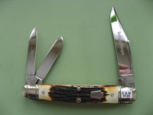 SCHATT & MORGAN  STAG LARGE WHITTLER KNIFE