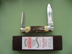 SCHATT & MORGAN  STAG LARGE CIGAR KNIFE #1