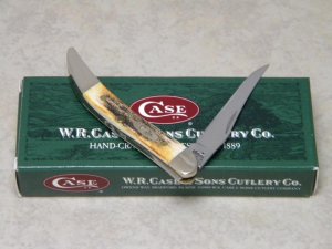 Case XX USA 2007 Genuine Stag 510096 SS 1 Blade Tiny Toothpick Knife in Box