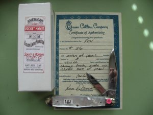 SCHATT & MORGAN  PEARL PROTO COKEBOTTLE KNIFE