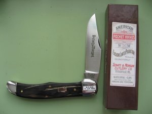 SCHATT & MORGAN  BUFFALO HORN HUNTER KNIFE