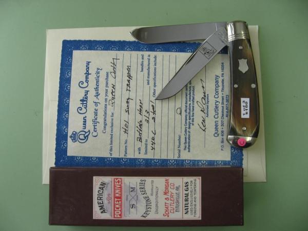 SCHATT & MORGAN CUSTOM SWAY BELLY TRAPPER KNIFE SCHATT & MORGAN CUSTOM SWAY BELLY TRAPPER KNIFE