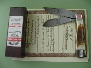 SCHATT & MORGAN CUSTOM  MAMMOTH GUNSTOCK JACK KNIFE
