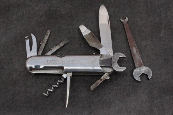 Coricama Wrench Knife Pirelli Multi-Tool Italy Rare *wrenches housed in handle*