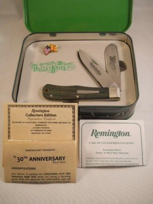 Remington 30th Anniversary Bullet Knife USA Mint