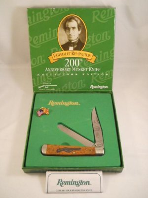 Remington 200th Anniversary Musket Bullet Knife USA Mint