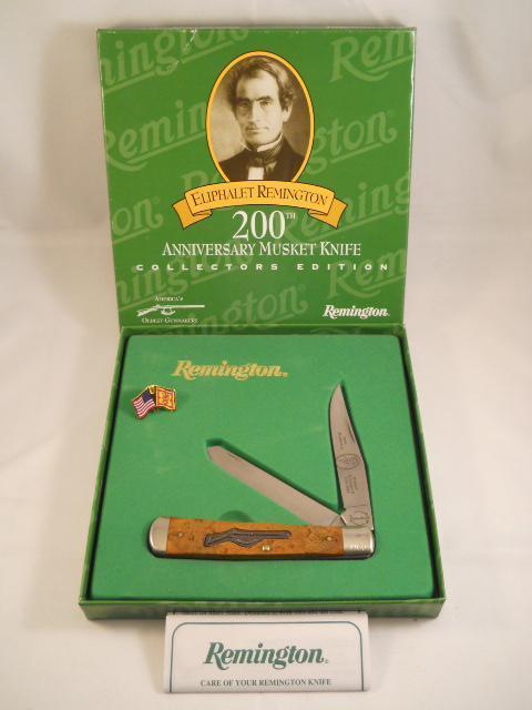 Remington 200th Anniversary Musket Bullet Knife USA Mint