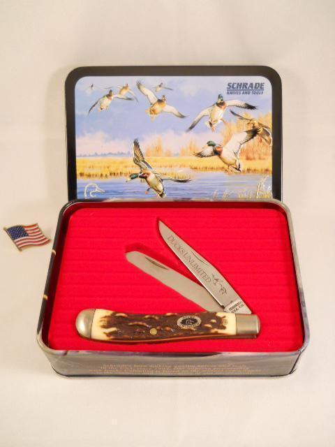 Schrade Ducks Unlimited Trapper USA Mint