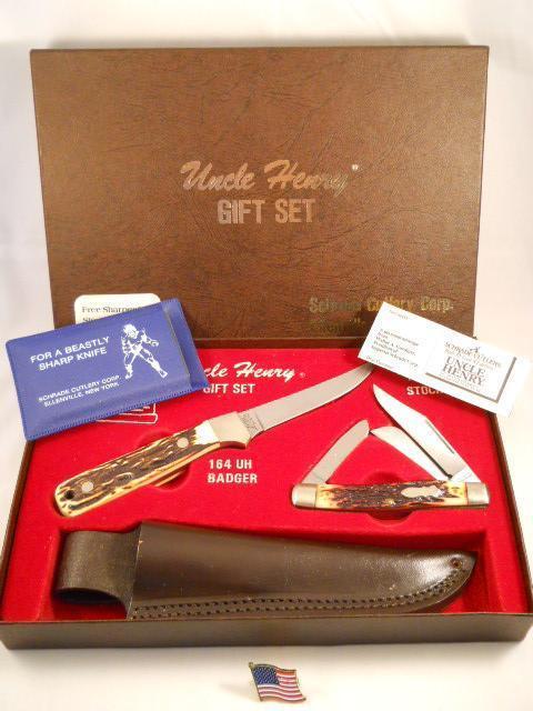 Schrade Uncle Henry SGS-2 Gift Set USA Mint