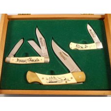 Schrade Whaler Scrimshaw Set USA Mint