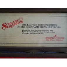 Schrade 1992 Great American Outdoors Scrimshaw Set USA Mint Schrade 1992 Great American Outdoors Scrimshaw Set USA Mint