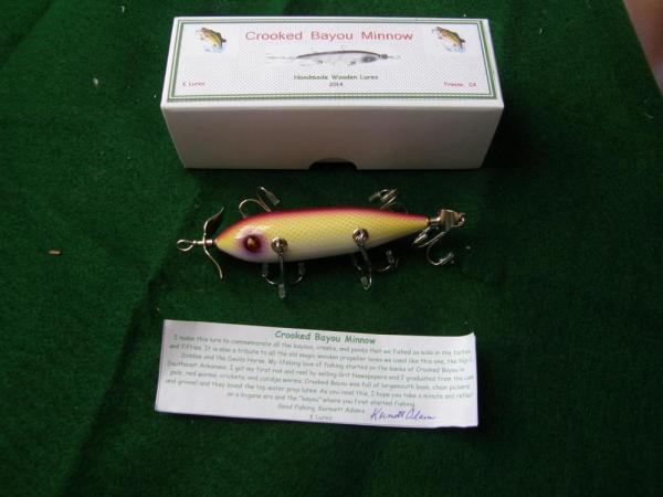 Mint in Box Kermett Adams Fishing Lure-Great Lure all signed, catch fish