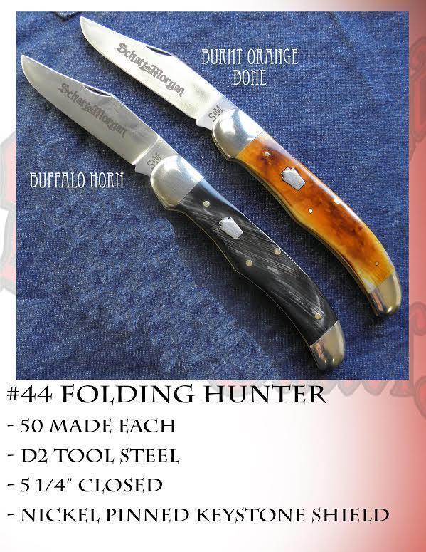 Schatt & Morgan #44 Folding Hunter Burnt Orange Bone Short Run 1 of 50. #602-612 Schatt & Morgan #44 Folding Hunter Burnt Orange Bone Short Run 1 of 50. #602-612