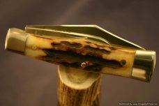 Schatt & Morgan #40 Genuine Torched Stag Gunstock 1 of 30. #1072 Schatt & Morgan #40 Genuine Torched Stag Gunstock 1 of 30. #1072