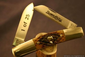 Queen City #32 Half Congress Black Diamond Jig Bone 1 of 25.  #590-594