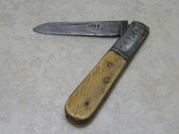 MF&S M Furness Genuine Bone Handle 1 Blade Barlow Knife *Rare* c.1800's MF&S M Furness Genuine Bone Handle 1 Blade Barlow Knife *Rare* c.1800's