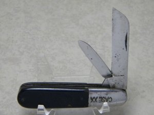 Vintage Case XX 1940-50 Saw Cut Black Composition 62009SH Sheepfoot Blade Barlow Knife